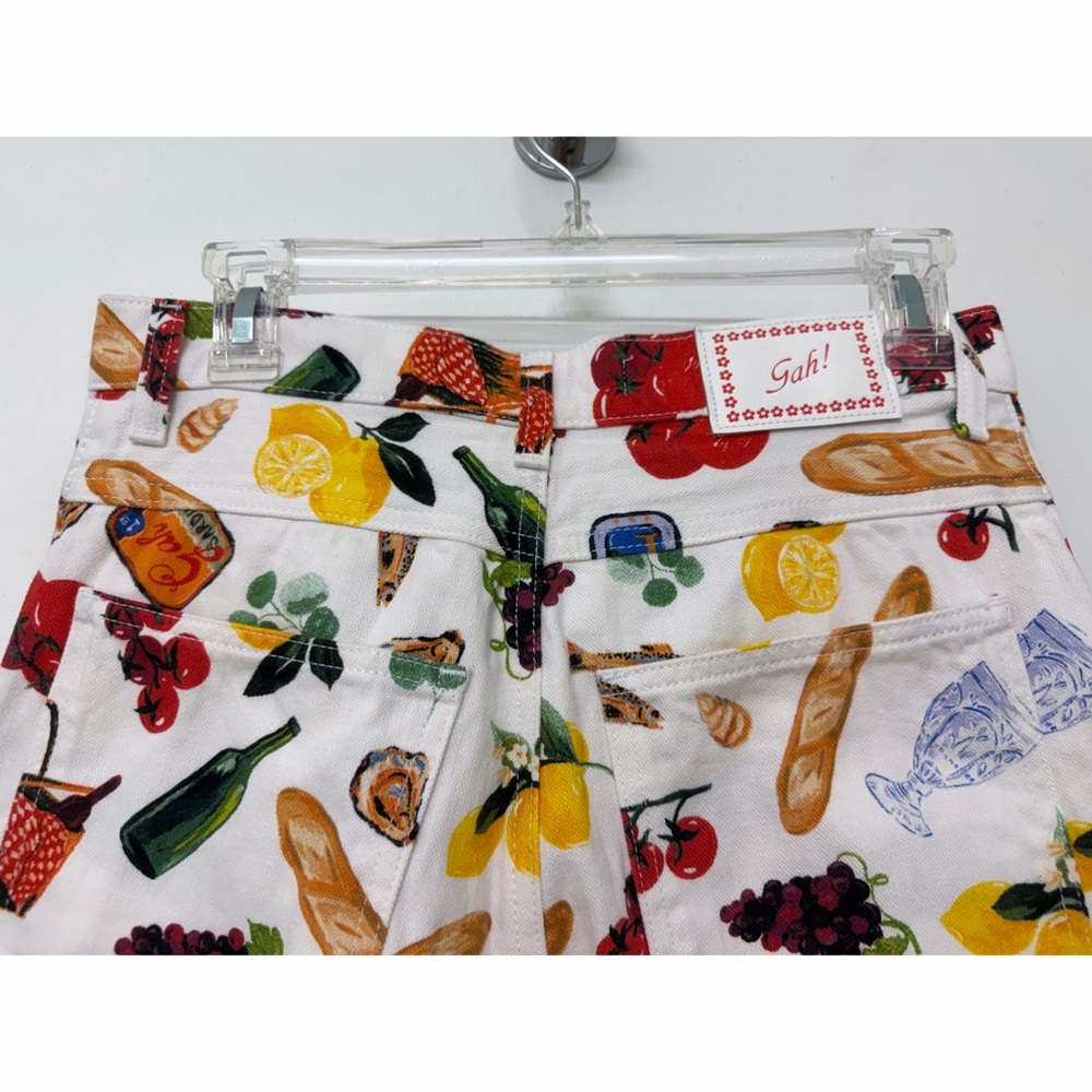 Lisa Says Gah Italian Summer Print Robyn Jeans Pants Trousers Denim Food 8 - Picture 12 of 16